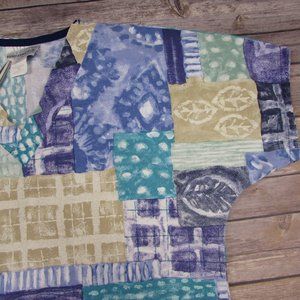 WS Fundamentals XS Patterned Scrub Top White Swan